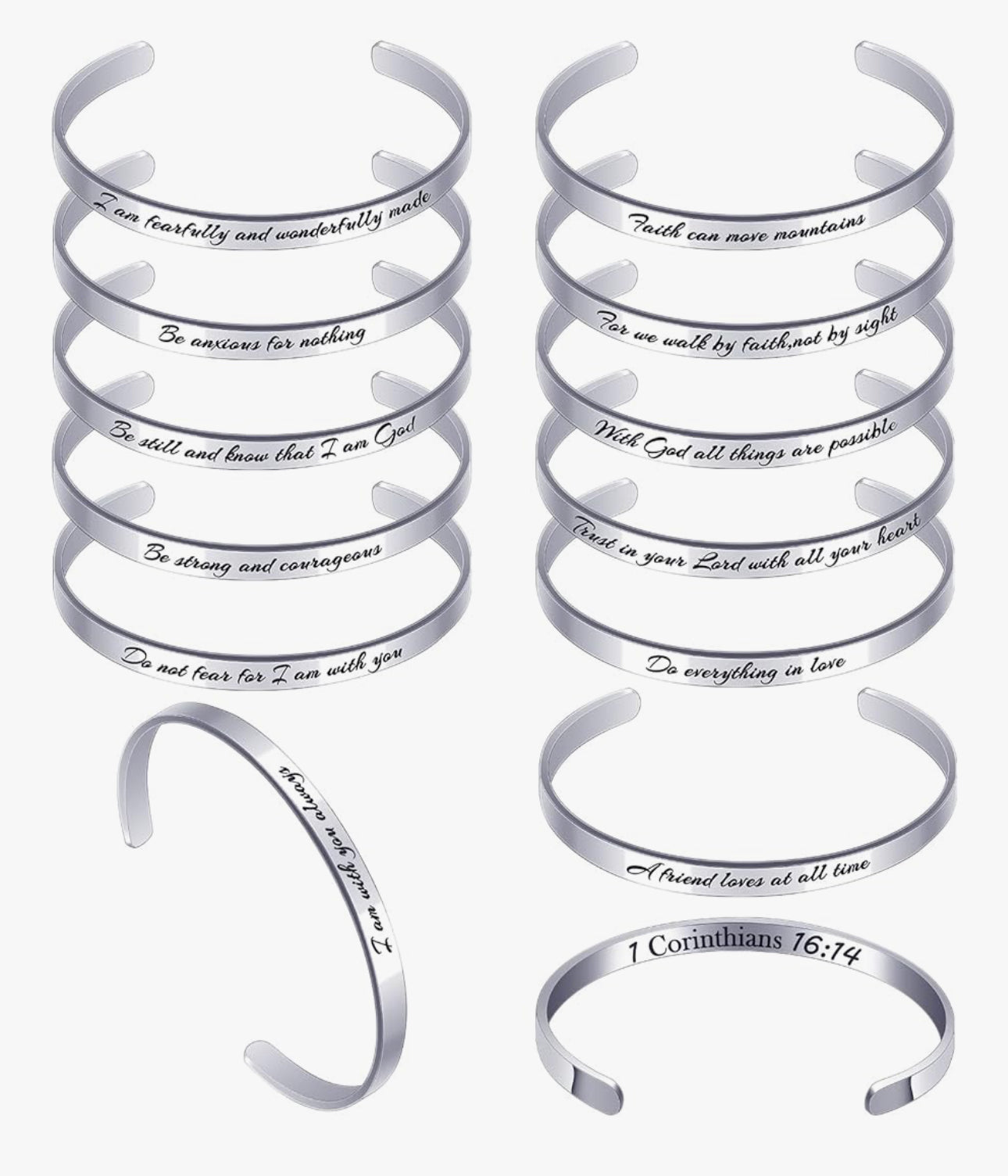 Stainless Steel scripture cuff