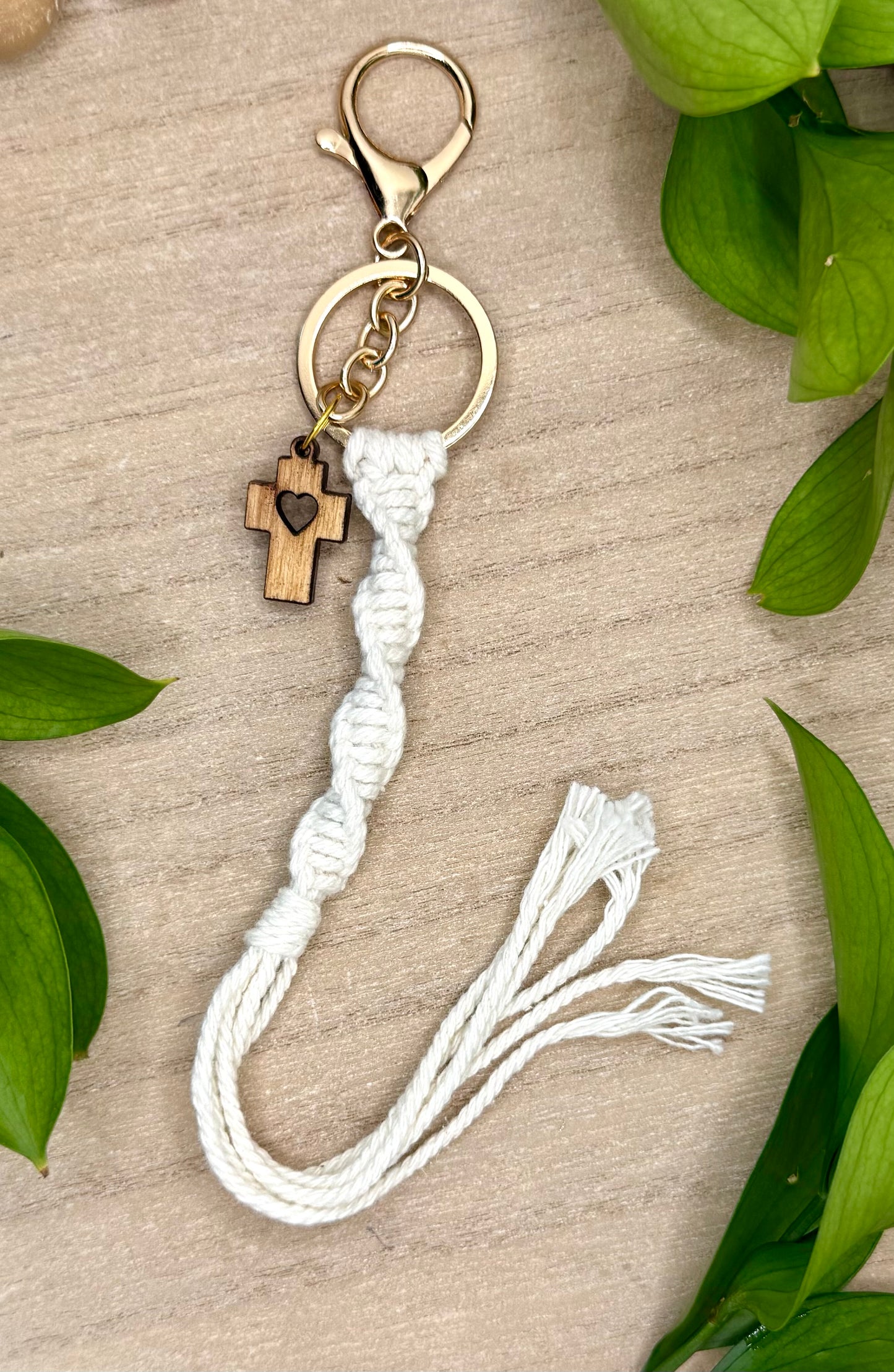 M & W Cross Keychain