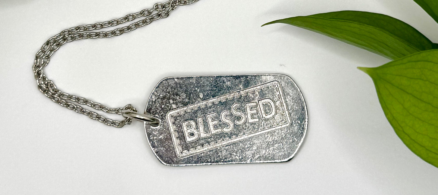 Blessed Dog Tag Necklace