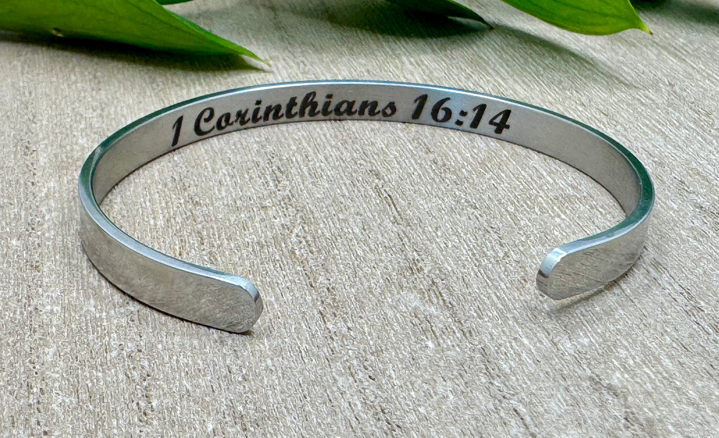 Stainless Steel scripture cuff