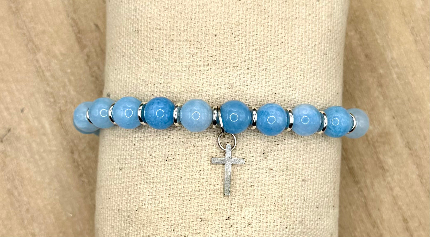 Natural Stone Cross bracelets